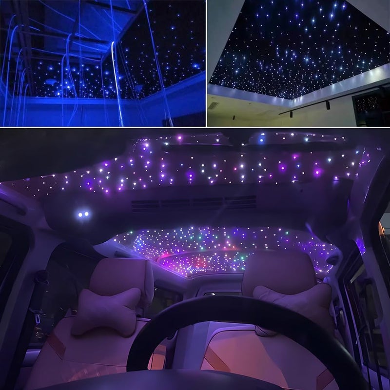 AKEPO 16W RGBW Twinkle APP Control Fiber Optic Lights, Music Activated+430pcs*9.8ft/3m (0.03+0.04+0.06in) Mixed Optical Fibers+Remote for Starlight Headliner Car Truck/Home Star Ceiling Light Kit - Image 5